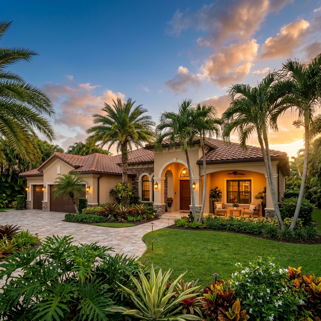 Beautiful exterior of Meadowview residence in Pembroke Pines
