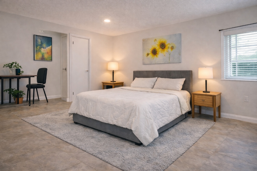 Beautifully appointed private room at Meadowview